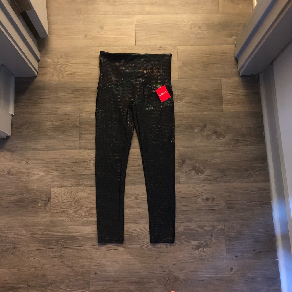 Spanx metallic mist leggings, size small